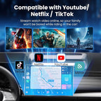 CarPlay AI Box 2026 Upgraded—Wireless CarPlay & Android Auto Adapter, Magic Video Box Support YouTube,TF Card,Wired-to-Wireless Conversion, Plug and Play carplay adapter for IOS10+/Android 11+