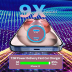 [Apple MFi Certified] iPhone 17 Car Charger, 90W Dual USB C Power Cigarette Lighter Car Carplay Charger with 2Pack Type C Braided Cable for iPhone 17/17 Pro Max/16 Pro/15/Galaxy S26/S25/Pixel
