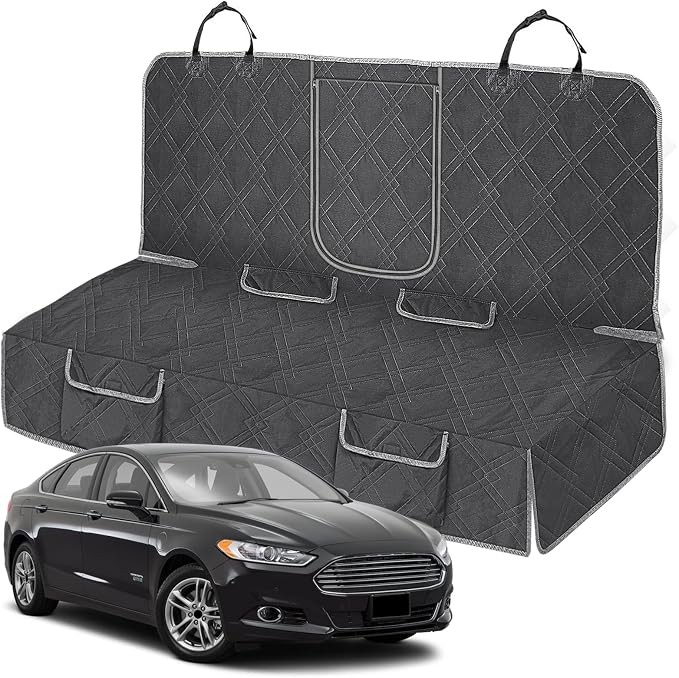 Dog Car Seat Cover for 2013-2019 Ford Fusion | Waterproof Pet Bench Seat Cover for Back Seat, 600D Heavy Duty Scratch Proof Nonslip Truck Seat Covers for Dogs