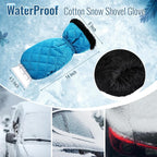 Ice Scraper with Glove Waterproof Ice Scrapers for Car Windshield No Scratch Comfortable Removal Snow Mitt Glove Windproof Warm for SUV Vehicle Truck Snow Quickly Removal