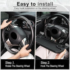 Car Steering Wheel Desk for Laptop,Multipurpose Travel Car Accessories, Car Seat Stand Trays for Eating, Steering Wheel Overhead Table Console(Black)