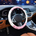 Pink Steering Wheel Cover, Auto Cute Girly Car Interior Accessories Coquette Aesthetic Decoration Stuff