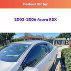 KPY Rain Guards Fit for 2002-2006 Acura RSX, Out-Channel Window Visors Vent Wind Deflectors 2PC, Car Accessories for 02-06 Acura RSX