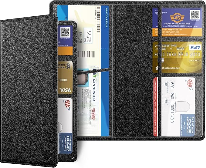 Car Registration and Insurance Card Holder, Vehicle Glove Box Card Organizer Wallet Automobile Accessories for License