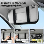 Visor Organizer, MOLLE Visor Organizer | Car Sun Visor Organizer with Sunglasses Holder | Pockets | Card Slots | Tactical Visor Organizer | Heavy Duty
