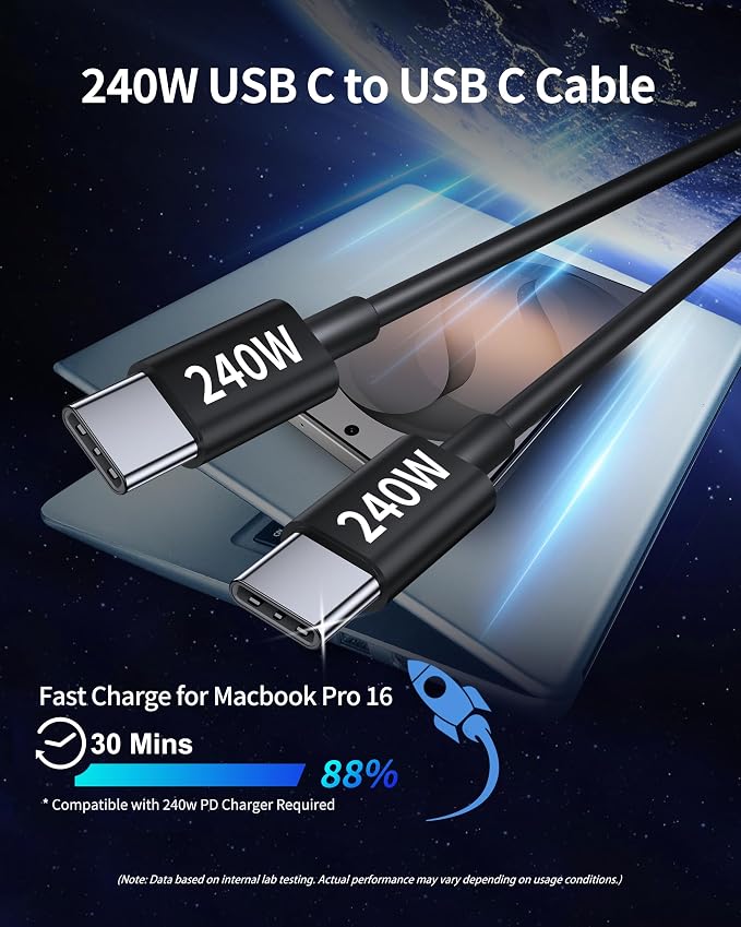 2 Pack 130W 3-Port USB C Super Fast Car Charger (with Voltage Display) for Samsung Galaxy S26/S25/S24/S23/S22 Ultra/Z Fold, Android Phone, Type C Car Charger Adapter Accessories + 240W 3FT USB C Cable