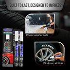 Color Tire Paint Pen - Waterproof Permanent Paint pens for Car Wheels Lettering | Car Wash Safe and Durable | Made in Japan (White, 1 Count (Pack of 2))