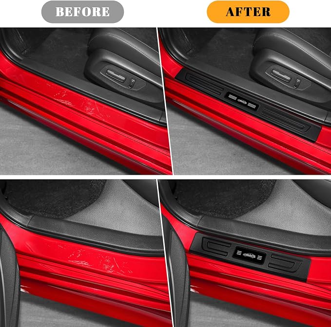 4PCS Car Door Edge Guards Door Sill Protector for Honda Civic 2022-2025 2026 Accessories ABS Plastic Material Matte Black Car Door Threshold Protection