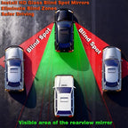 Blind Spot Mirrors 4 Pack HD Frameless Convex Mirrors for Wide Angle Side View Blind Spot Coverage