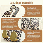 2 Pack Purse Hook for Car Headrest, Car Seat Back Storage Hook for Purses and Bags, Car Back Seat Headrest Purse Holder, Hanger Storage Organizer (Leopard)