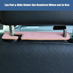 Car Seat Back Hook Universal Auto Storage Hanger Suede with Metal Car Seat Organizer for Handbag Purse Coat Umbrellas Grocery Bags 2 Pack Pink