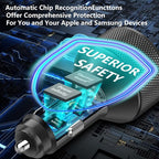 USB C Car Charger, 6-Port 120W USB-C&USB-A Car Power Adapter Dual 45W PD/QC Multiport Type C Fast Charging Car Accessories for iPhone 17 17 Pro Max 16 15 14 13 12 11/Galaxy S26 S25/Pixel/iPad