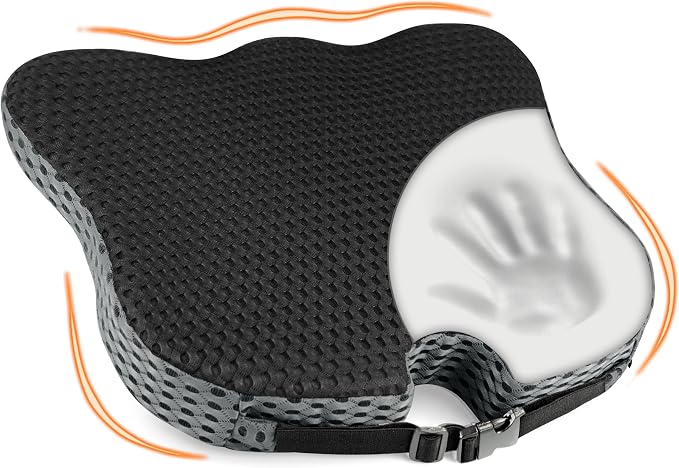 Car Seat Cushion for Driving, Wedge Driver Seat Cushion for Car | Memory Foam Car Seat Cushion for Long Driving, Car Cushion for Height, Non-Slip Base for Driver, Trucks, Office Chairs, Black
