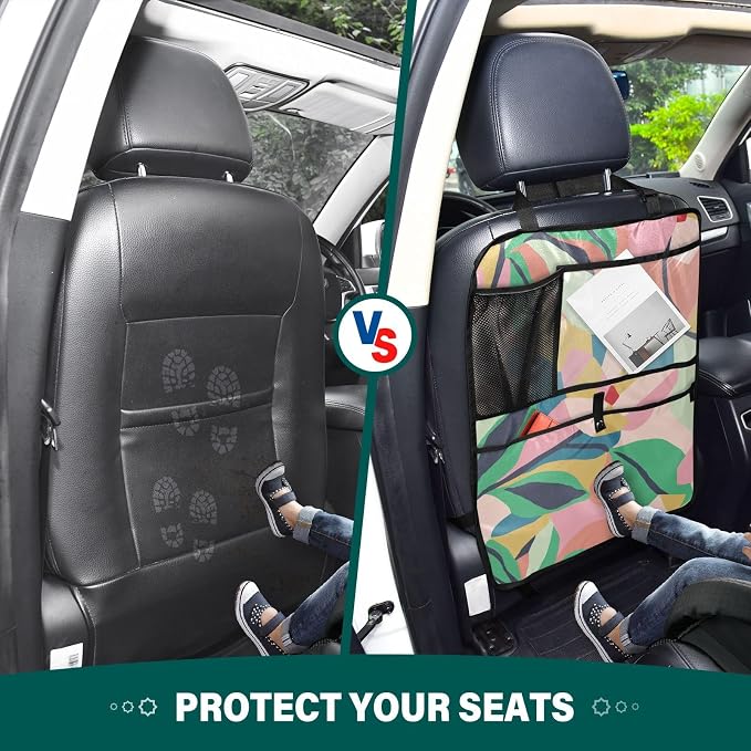 Kick Mats Backseat Protector with Anti Kick Design Offering Safety and Space for Backseat Essentials