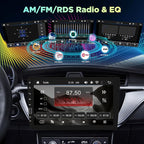 9inch Single Din Touchscreen Car Stereo Compatible with Wireless Carplay and Android Auto, Bluetooth Car Radio with Backup Camera, AM/FM/RDA Radio, Mirror Link, IPS Screen