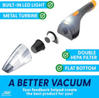 ThisWorx Car Vacuum Cleaner 2.0, Portable Handheld Mini Vacuums Cleaner W/ 16ft Cord, LED Light, Bag, & Attachments- Small Vac for RV, Boats, Travel, Car Accessories, Lightweight