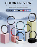 Universal Leather Steering Wheel Cover for Women Steering Wheel Cover for Car 15 inch (Blue)