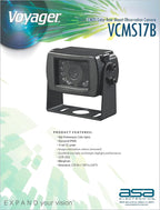 Voyager VCMS17B Super CMOS Color Rear Mount Observation Camera with LED Low-Light Assist, Built-in Microphone, Black
