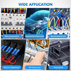 300PCS CE5 Closed End Crimp Terminal 12-10 Gauge Nylon Insulated Closed End Wire Cap Wire Connectors Crimp Cap Terminals Connectors for Automotive Car Truck Boats Marine Electrical Wiring