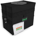 Collapsible Car Trash Can with 20 Bags - Leakproof, Black, Medium