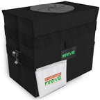 Collapsible Car Trash Can with 20 Bags - Leakproof, Black, Medium