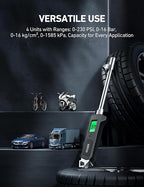 Heavy Duty Digital Tire Pressure Gauge 0-230 PSI Calibrated to ANSI B40.7 Grade 2A (0.5%) with Backlit LCD & Flashlight, Stainless Steel for Truck RV Car Motorcycle Bike