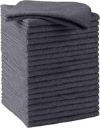 Grey Microfiber Cleaning Cloths, 20 Pack Cleaning Rags - Lint Free & Scratch-Free Microfiber Towels for Cars, House & Kitchen, Absorbent Cleaning Towels, 11.5 x 11.5 Inch