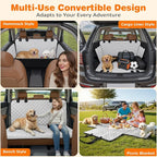 Dog Car Seat Cover for Pets 100% Waterproof Seat Cover Hammock 600D Heavy Duty Scratch Proof Nonslip Durable Soft Back Seat Covers for Cars and SUVs