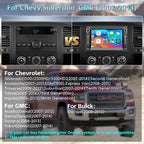 Car Stereo Radio for Chevy Silverado 2007 2008 2009 2010 2011 2012 2013, Chevy Silverado 1500 GMC Sierra Radio for Android 15 Carplay Android Auto with Backup Camera