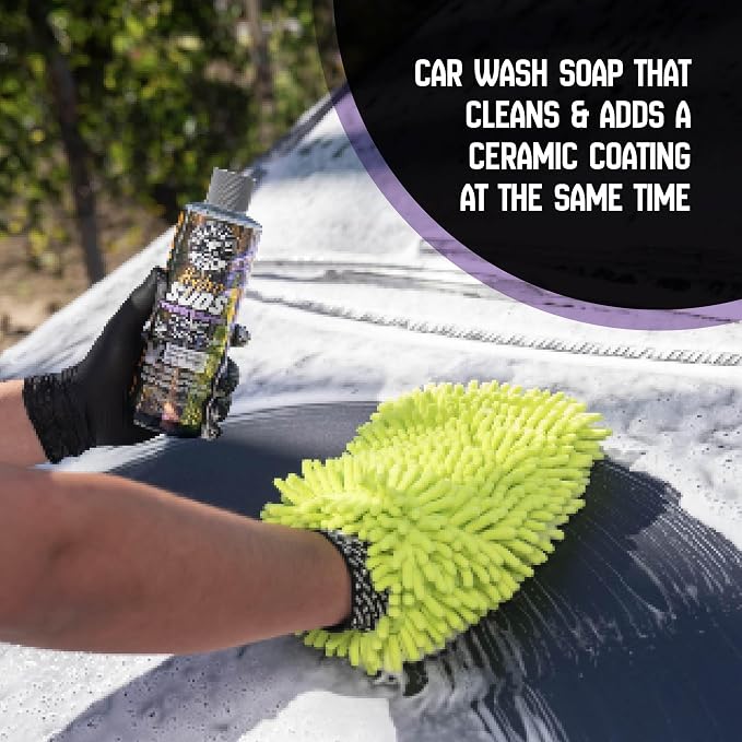 HydroSuds Ceramic SiO2 Shine High Foaming Car Wash Soap, Works with Foam Cannons, Foam Guns, and Bucket Washes, Berry Scent, Safe for Cars, Trucks, and RVs - 1 Gallon