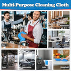 Microfiber Cleaning Cloth, Shop Towels Bulk, 24 Pack Blue Microfiber Towels for Cars, All-Purpose Absorbent Cleaning Rags, Dust Cloth for Automotive, Mechanic, Garage, Bar, 12 x 11 inch
