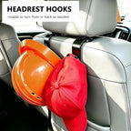 Car Seat Hooks 4 Pack, Headrest Hooks for Purses Groceries Bags with Metal Lock, Car Purse Holder Seat Back Storage Hooks