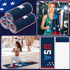 2 Pack Car Seat Towel Covers Athletic Running Towel Performance Microfiber Post Workout Sweat Washable Cover Non Slip for Seat Outdoor Sport (USA)