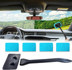 Windshield Cleaning Tool, Extendable Handle Car Window Cleaner with 4 Reusable Microfiber Pads, Auto Inside Glass Wiper for Car Windscreen Cleaning