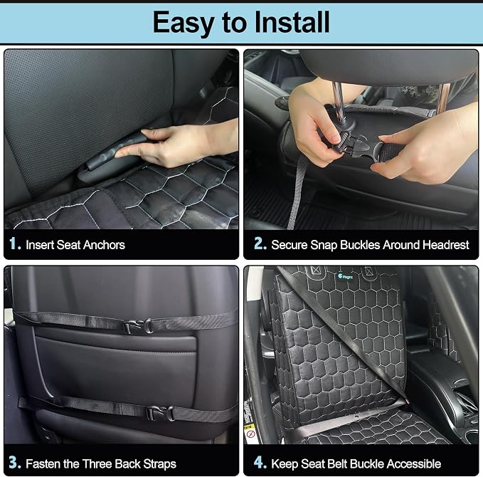 Front Seat Covers for Cars,Waterproof Car Seat Protector with Side Flaps 600D Fabric Front Seat Dog Cover for Trucks Vans SUVs Sedans, Non Slip Scratch Proof Seat Covers for Dogs in Car