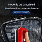 2026 Upgrade Clear Vision Windshield Cleaner, Clear Vision Glass Cleaner, Reusable Oil Film Cleaning Brush for Car Windows, Crystal-Clear View in Any Weather, Prevents Rain and Fog (3, 2.0 Red)