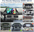 【Qualcomn Chipset】 8 Core 4+64GB Android 15 Car Stereo for Honda Odyssey 2005-2010, 10 Inch Touch Screen Carplay Android Auto Radio DSP Hi-Res Picture in Picture+AHD Backup Camera Voice Assistant