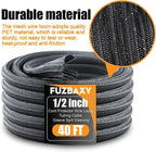 40FT 0 Gauge Wire Copper Clad Aluminum,1/0 Battery Cable Wire,Lugs Terminal Connectors,Heat Shrink Tubing,40FT 1/2 PET Expandable Braided Sleeving,Cable Sleeve