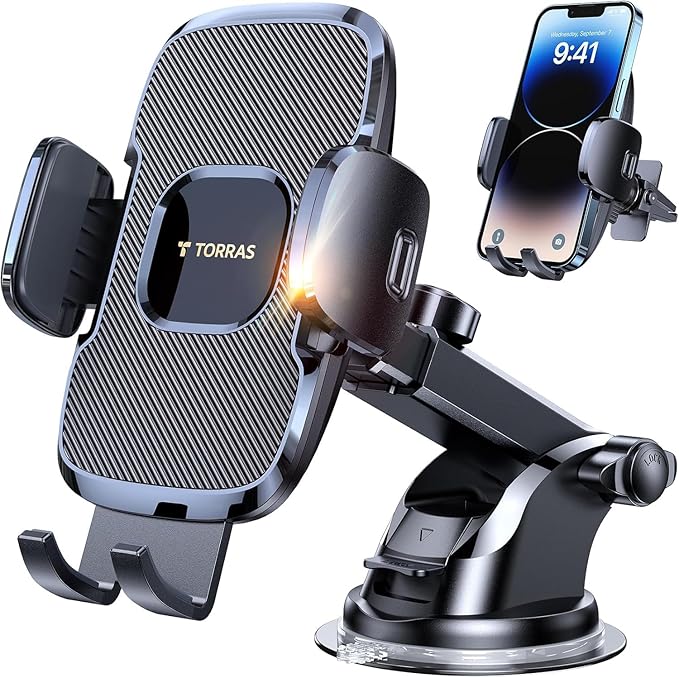 Ultra-Durable Phone Holders for Your Car【96+LBS Strongest Suction】 Car Phone Holder Mount, Safety Certs Cell Phone Car Mount Truck for Dashboard Windshield Vent for iPhone 17 16 15 14 Pro Max