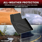 Floor Mats for Hyundai Sonata Gas & Hybrid 2019 2018 2017 2016 2015 & KIA Optima 2016-2020, All Weather TPE Custom Fit Car Accessories Floor Liners 1st & 2nd Row Car Mats, Black