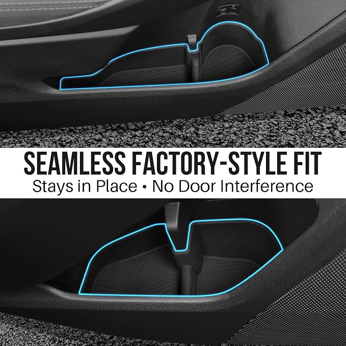 Car Door Storage Box for 2023-2026 Subaru Crosstrek Accessories, Front & Rear Door Side Pocket Organizer with Car Cup Holder Insert, Non-Slip Waterproof Door Slot Protective Pad, 4 Pack
