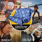Back Seat Cover for Car Trucks Van SUV Jeep,Waterproof Rear Bench Towel Seat Covers for Dogs and Kids,Automotive Backseat Protector (Conch Shells Starfish)