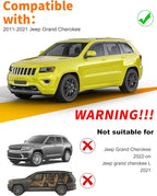 6-pcs Low-Profile Window Rain Guard for 2011-2021 Jeep Grand Cherokee Rain Guards Side Window Visors Extra-Thick Vent Visor Window Deflectors Tape-on Vent Shades Car Accessories