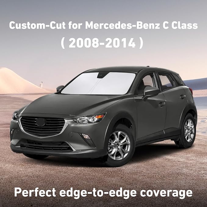 Windshield Sunshade Compatible for Mazda CX-3 2016-2019 2020 2021, Sun Visor for Front Windshield & Window Sun Shade Cover, UV Heat Blocker & Protector, Car Accessories