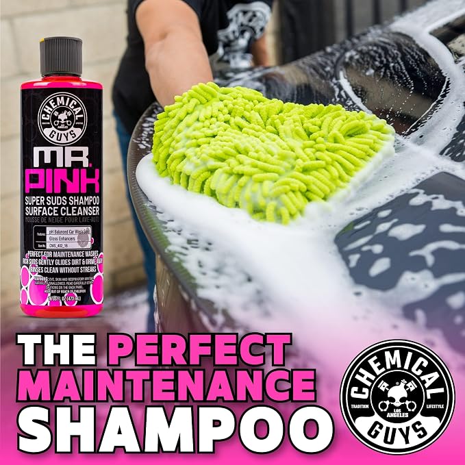 Mr. Pink Car Wash Soap - 64 oz Super Suds Foaming Car Wash Soap for Cannon, Blaster, or Bucket Washing - pH Balanced, Safe on Wax, Sealant, Ceramic, and Clear Coat Finishes (Pack of 4)