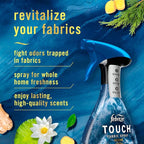 Touch Fabric Spray, Air Freshener, Odor-Fighting Fabric Refresher, Couch and Linen Spray, Sneaker Balls Alternative, Ocean and Mountain Scent, Multicolor, 16.9oz, 2ct