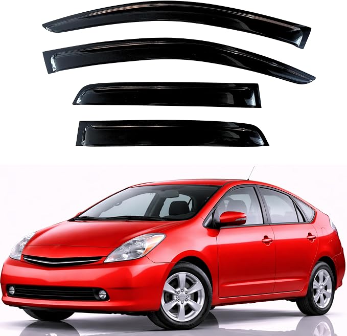 KPY Rain Guards Fit for 2004-2009 Toyota Prius, Out-Channel Window Visors Vent Wind Deflectors 4PC, Car Accessories for 04-09 Prius
