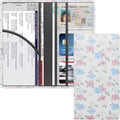 Premium Car Registration & Insurance Card Holder with Magnetic Shut, Vehicle Glove Box Car Organizer - For Documents, Cards, License (Floral A)