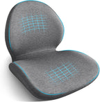 Car Seat Cushion with Lumbar Support Pillow - Memory Foam Driver Seat Cushion for Back & Sciatica Pain Relief, Washable Cover, Non-Slip Bottom for Long Driving, Office Chair & Truck (Grey)
