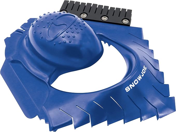 SJEG-DZ Ice Dozer Ice and Snow Scraper Tool | Squeegee Brush, Blue